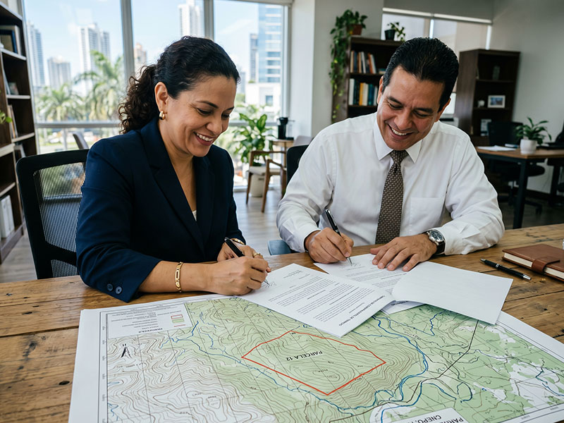 Contrato de compra venta de finca y terrenos en Panamá