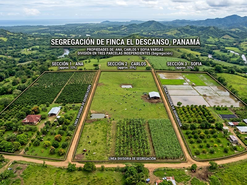 Segregación de finca en Panamá — división de terreno en lotes independientes